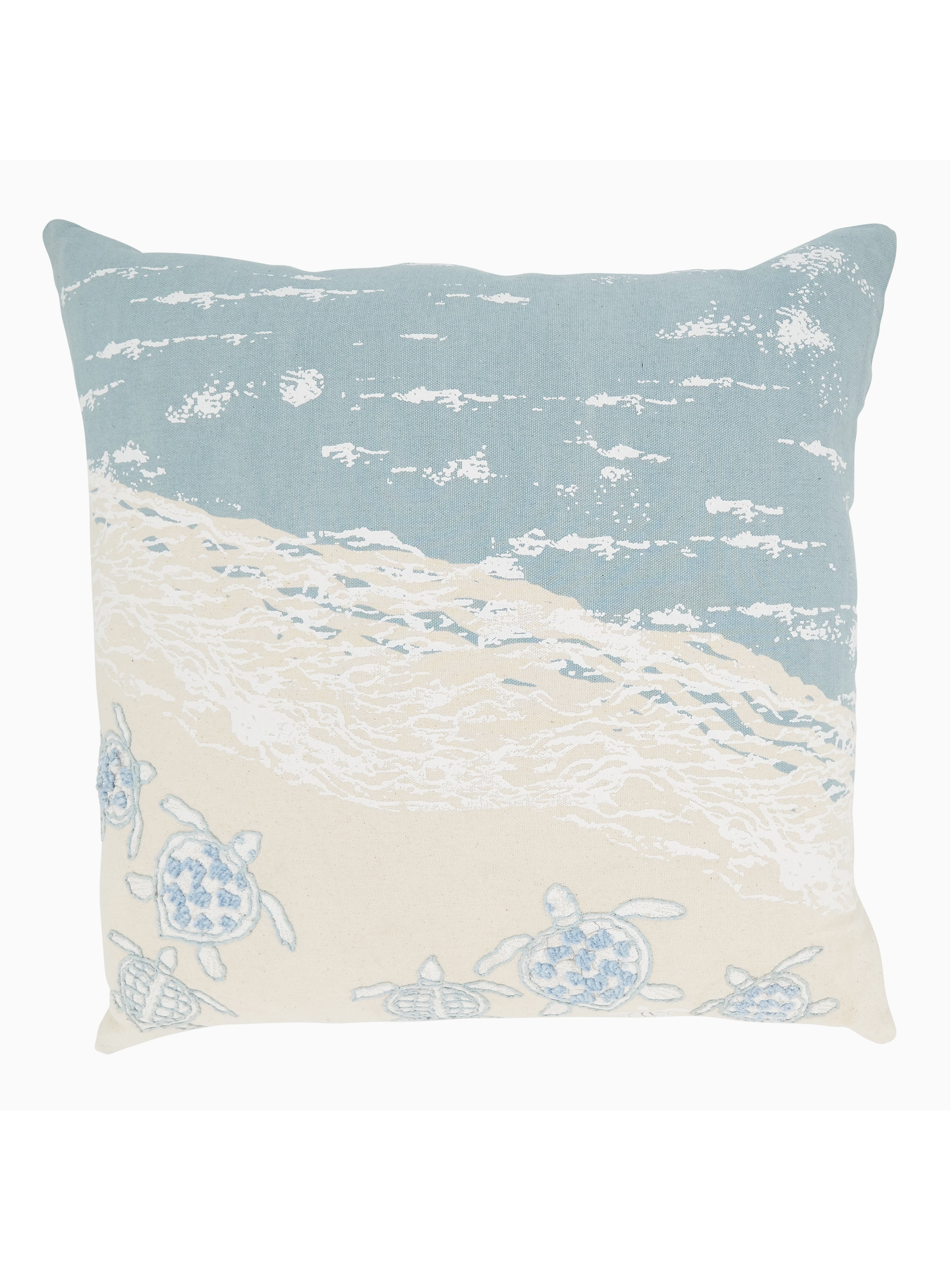Sandy Shores Sea Turtle Throw Pillow Cover - by Saro Lifestyle®