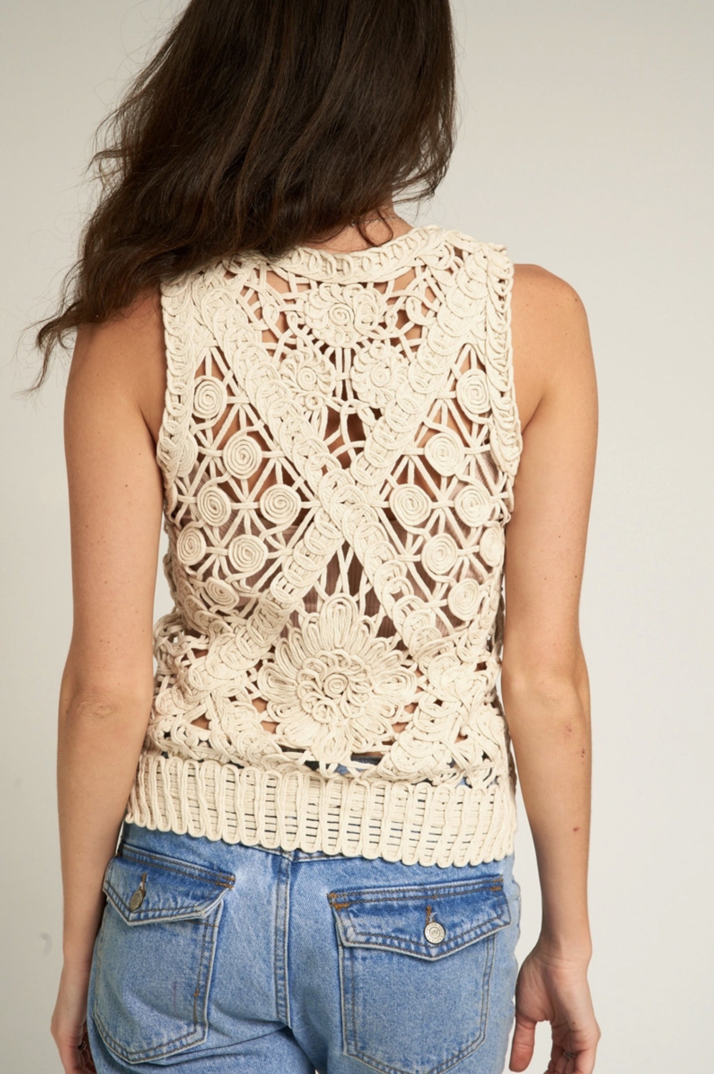 Sleeveless Crochet Top - by En Creme®