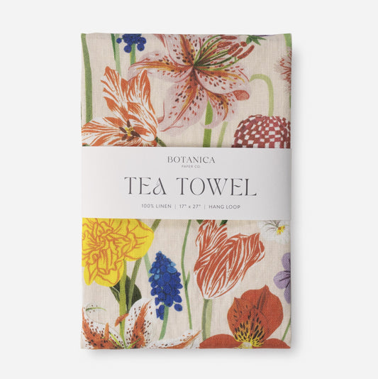 Spring - 100% Linen Tea Towel - by Botanica Paper Co.®