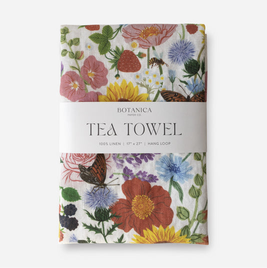 Summer - 100% Linen Tea Towel - by Botanica Paper Co.®