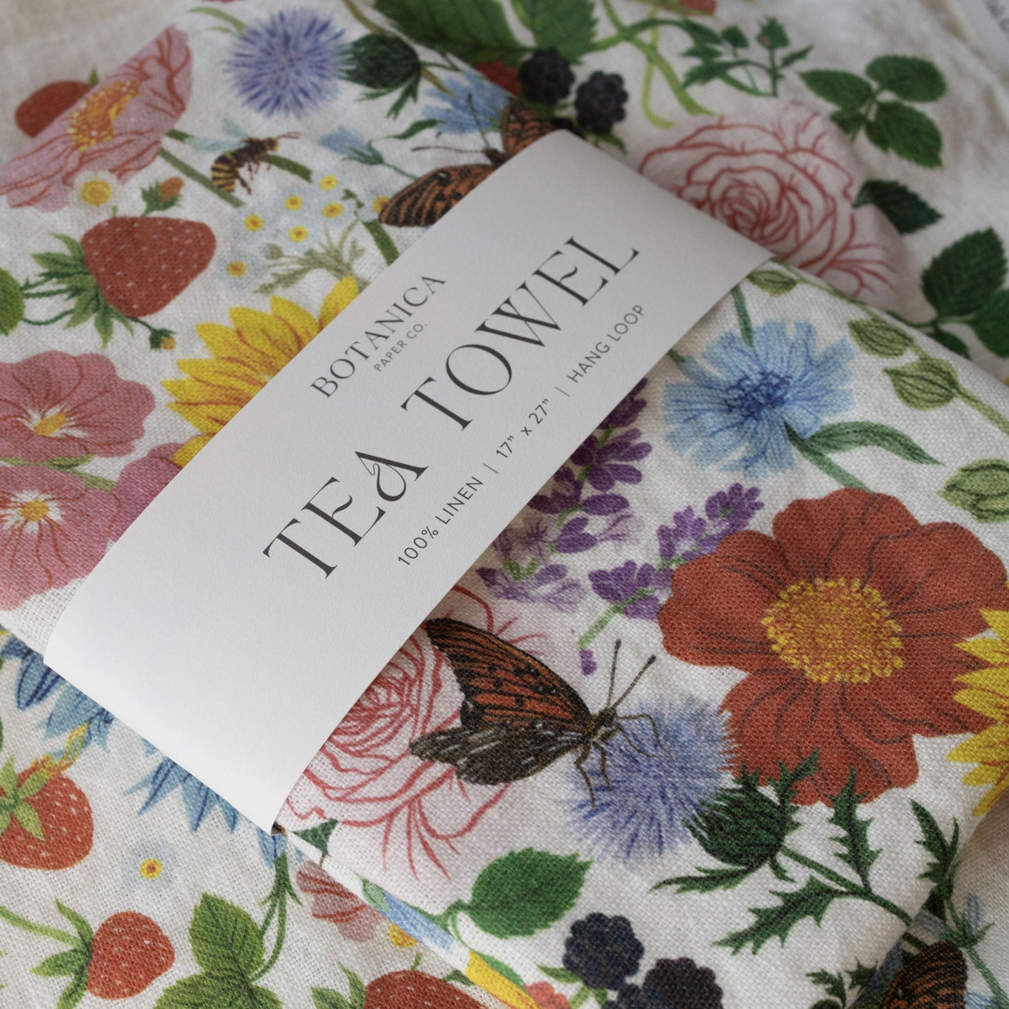 Summer - 100% Linen Tea Towel - by Botanica Paper Co.®