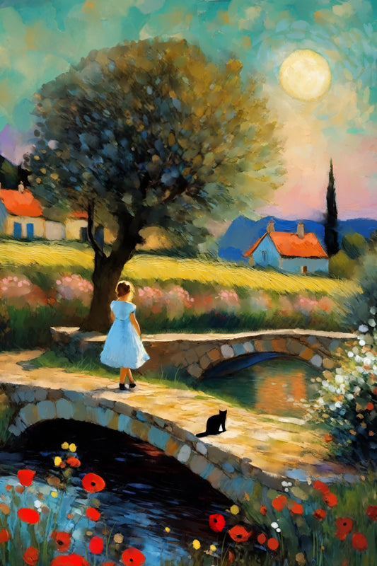 Sunset in June - Illustrated Print by Thomas Little