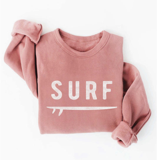 Surf Graphic Sweatshirt (Mauve color) - by OAT COLLECTIVE