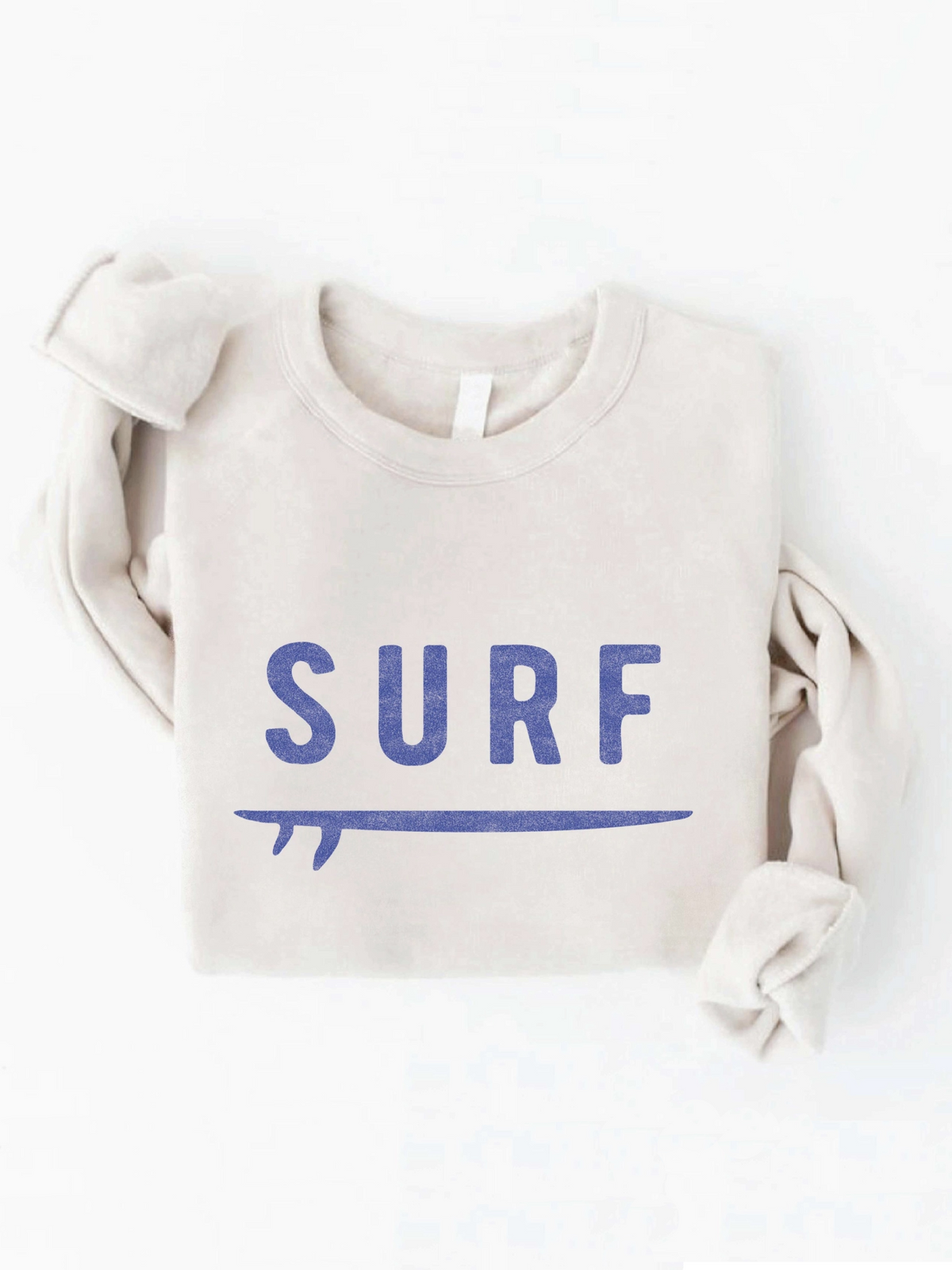 Surf Graphic Sweatshirt (Heather Dust color) - by OAT COLLECTIVE®