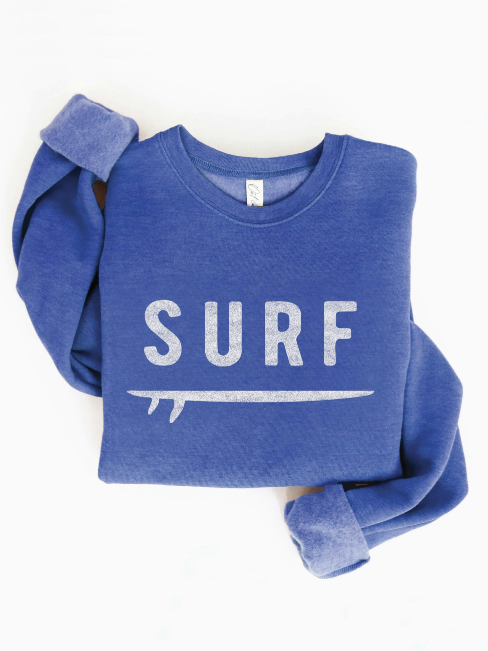 Surf Graphic Sweatshirt (Heather Royal color) - by OAT COLLECTIVE®