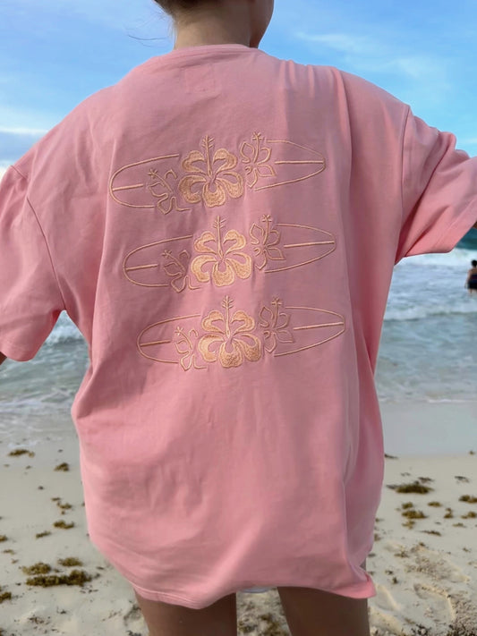 Surfboard Embroider Tee - By Sunkissed Coconut