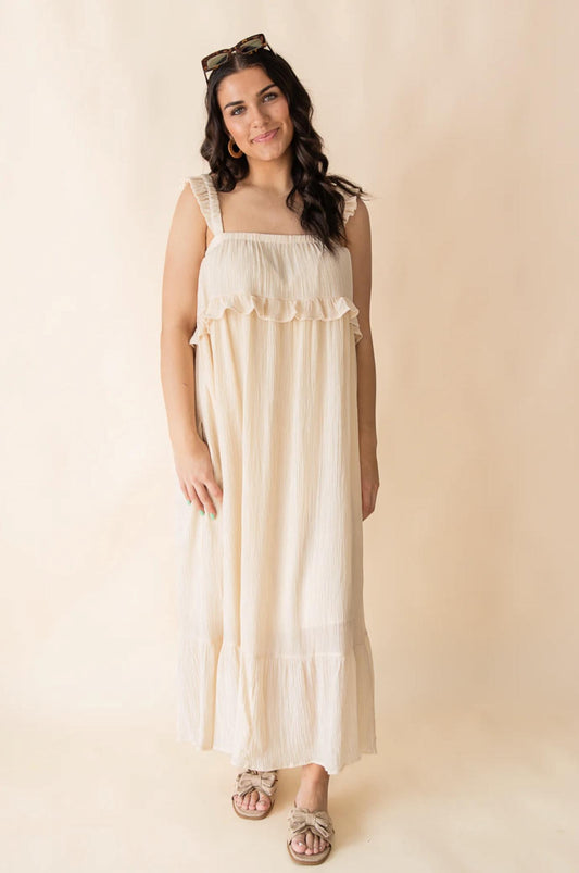 Takes Time Ruffle Trim Maxi Dress - By Sadie & Sage®