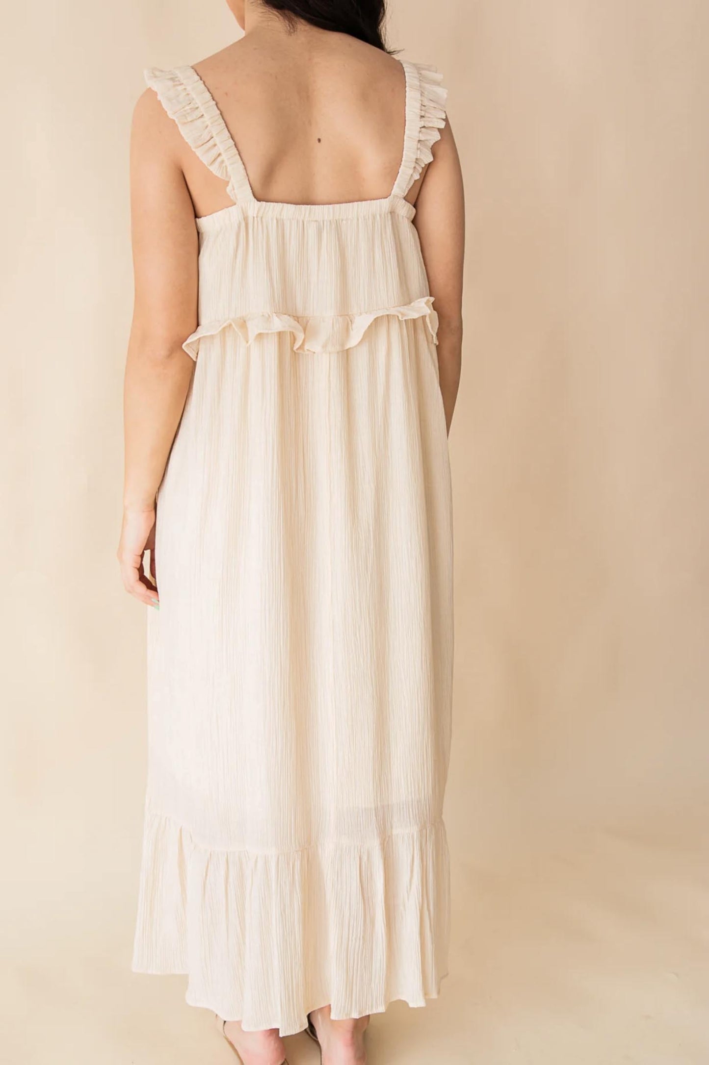 Takes Time Ruffle Trim Maxi Dress - By Sadie & Sage®