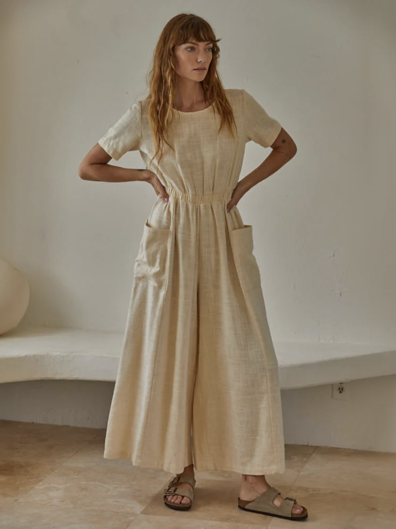 The Elsie Jumpsuit (Cream color) - by By Together®