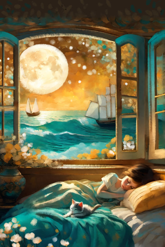 These Dreams Oceanside - Illustrated Print by Thomas Little