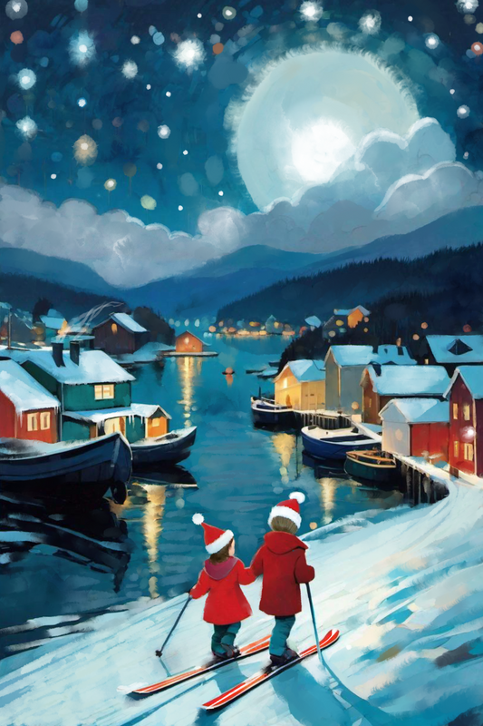 Nordic Christmas - Illustrated Print by Thomas Little