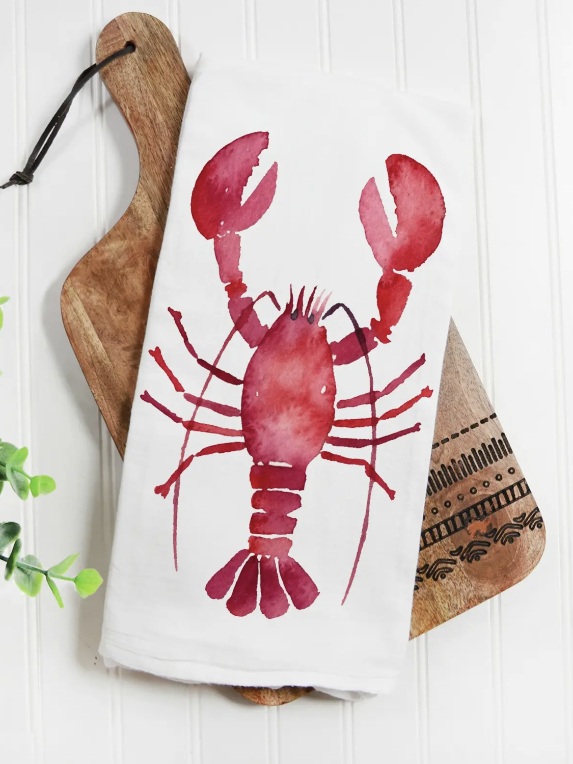 Watercolor Red Lobster Kitchen Towel - by Love You a Latte Shop®