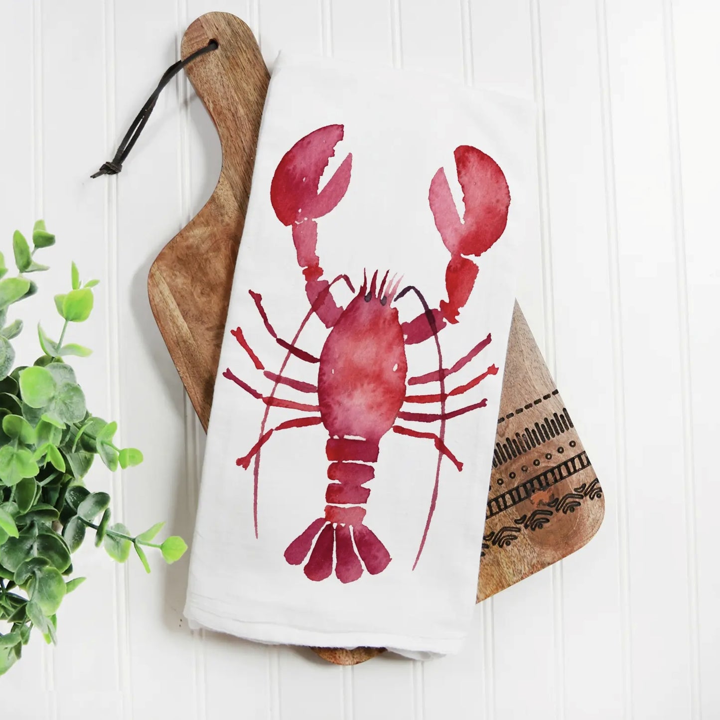 Watercolor Red Lobster Kitchen Towel - by Love You a Latte Shop®