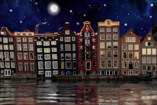 Amsterdam Dreams - Illustrated Print by Thomas Little