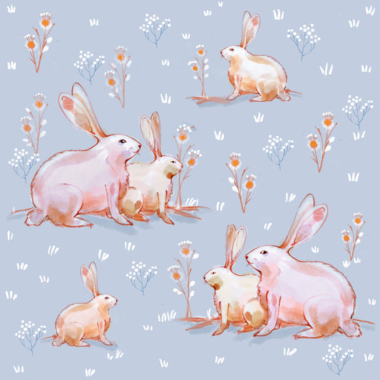 Bunny Buddies - Illustrated Print by Thomas Little