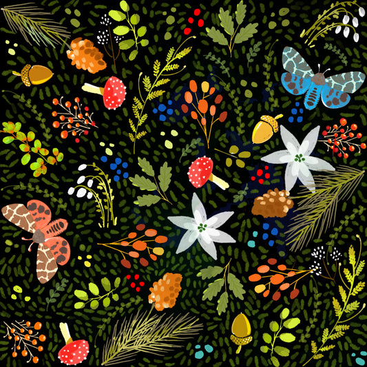 Fall Flourish - Illustrated Print by Thomas Little