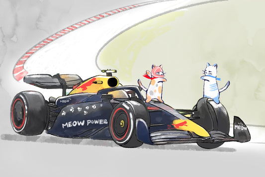 Global Cats K1 Racing - Illustrated Print by Thomas Little