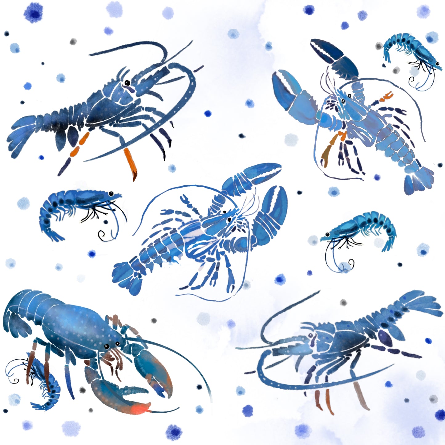 Lobster Love - Illustrated Print by Thomas Little