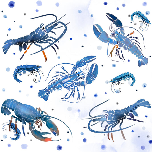 Lobster Love - Illustrated Print by Thomas Little