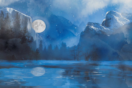 Moonrise - Illustrated Print by Thomas Little