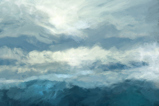 Sea and Sky - Illustrated Print by Thomas Little