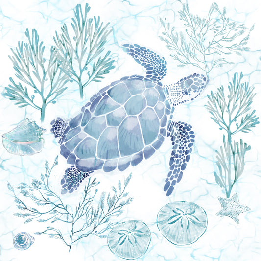 Soft Seas 1 - Illustrated Print by Thomas Little