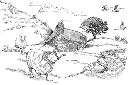 Swiss Cottage - Illustrated Print by Thomas Little