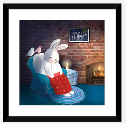 Nodding Off With Friends by Thomas Little - 16 x 16 inches - Framed Art Print