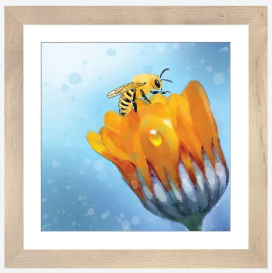 Buzz Pop Bloom by Thomas Little - 16 X 16 inches - Framed Art Print